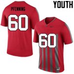 Youth Ohio State Buckeyes #60 Blake Pfenning Throwback Nike NCAA College Football Jersey New Style QDZ2044VU